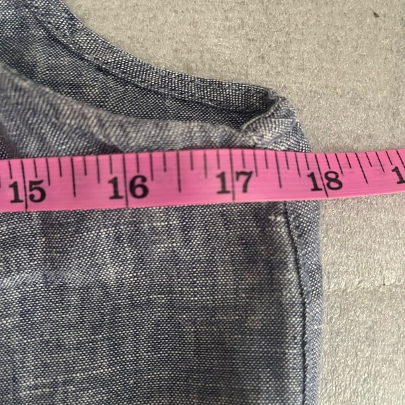 ❤️2/$50❤️[S]Rachel Ashwell Blue Gray Sleeveless Linen Tank Dress - Picture 4 of 8